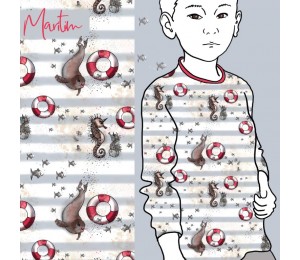 Bio Jersey Lillestoff - Maritim